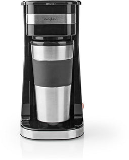 Nedis KACM300FBK - Koffiezetapparaat 1-kops - Inclusief reisbeker