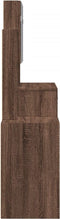 vidaXL - Kaptafel - met - kastje - 80x35x132 - cm - bruin - eikenkleur