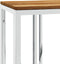 vidaXL - Wandtafel - roestvrij - staal - en - massief - acaciahout - zilverkleurig