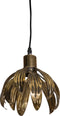 PTMD Danice Hanglamp Blad Patroon - 18 x 18 x 30 cm - Metaal - Goud - Goud