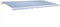 vidaXL - Luifel - automatisch - uittrekbaar - 600x350 - cm - blauw - en - wit