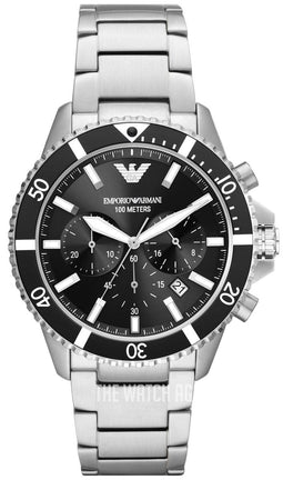 Emporio Armani AR11360 - Herenhorloge 43 mm - Quartz - Zilverkleurig