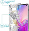 iMoshion Hoesje Geschikt voor Samsung Galaxy S10 Plus Hoesje Met Koord - iMoshion Design Hoesje met Koord - Goud / Zwart / Transparant / Glamour Botanic