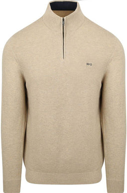 McGregor Half Zip Trui - Pullover - 70% Katoen 30% Merinowol - Beige - Maat 3XL