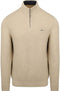 McGregor Half Zip Trui - Pullover - 70% Katoen 30% Merinowol - Beige - Maat 3XL
