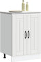 vidaXL - Spoelbakonderkast - Lucca - bewerkt - hout - wit