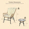 Coast Bistroset 3-Delig - Gehard Glazen Tafel - Weerbestendig - Bruin/Beige