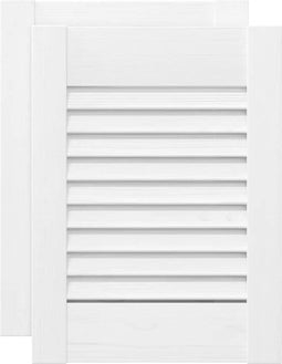 vidaXL - Kastdeuren - louvredesign - 2 - st - 39,5x29,5 - cm - wit