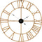 J-Line klok Roman - rotan/metaal - naturel - small - Ø 70 cm