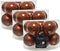 10x stuks kerstballen terra bruin van glas 6 cm - mat/glans - Kerstboomversiering