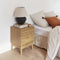 sweeek - Nachtkastje, houtdecor, twee laden - dune