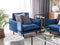 VINTERBRO - Fauteuil - Blauw - Fluweel