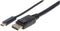 Manhattan 152471 - USB-C naar DisplayPort Adapterkabel - 1 m - Zwart