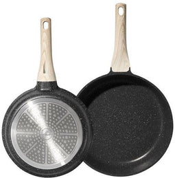 Just Perfecto JL-42 - Koekenpan 24 cm en Steelpan 20 cm - Vijf Lagen - Zwart