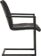 vidaXL - Eetkamerstoelen - 2 - st - echt - leer - zwart