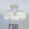 vidaXL Plafondlamp met ellipsvormige glazen kappen 5xE14 200W