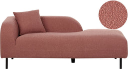 LE CRAU - Chaise longue - Roze - Linkerzijde - Bouclé