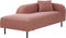 LE CRAU - Chaise longue - Roze - Linkerzijde - Bouclé
