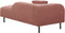 LE CRAU - Chaise longue - Roze - Linkerzijde - Bouclé