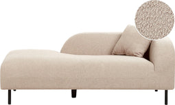 LE CRAU - Chaise longue - Taupe - Rechtszijdig - Bouclé