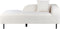 LE CRAU - Chaise longue - Wit - Rechtszijdig - Bouclé