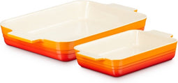 LE CREUSET - Aardewerk - Ovenschaal S/2 Oranje 25/32cm