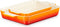 LE CREUSET - Aardewerk - Ovenschaal S/2 Oranje 25/32cm