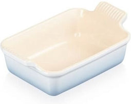 Le Creuset Aardewerken rechthoekige ovenschaal Coastal Blue 19cm 1,08l