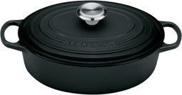 Le Creuset - Braadpan - Mat Zwart - Laag - Ovaal - Signature - 27cm - 3.4L