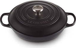 Le Creuset Braadpan Signature - Campagnard - Mat Zwart - ø 30 cm / 3.5 liter