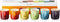 Le Creuset Espresso kopjes - Rainbow 100 ml - 6 stuks