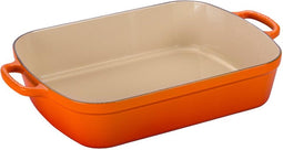 Le Creuset Gietijzeren Braadslede 40 x 30 cm Oranjerood