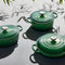 Le Creuset - gietijzeren vierkante grillpan - 26cm - Bamboo Groen