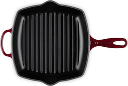 Le Creuset Grillpan Signature - Garnet - 26 x 26 cm - geëmailleerde anti-aanbaklaag