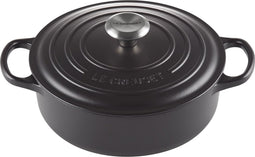 Le Creuset Lage Braadpan / Risottopan Signature Mat Zwart ø 24 cm / 3.1 Liter