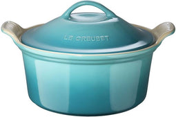 Le Creuset Ovenschaal Rond met Deksel in Aardewerk 23cm Caribean Blue