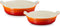 Le Creuset Ovenschaal Rond Set van 2 in Aardewerk Oranjerood