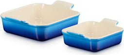 Le Creuset - Ovenschaal Vierkant - Set Van 2 Stuks - Azure