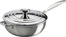 Le Creuset RVS PLUS Sauteuse 'Chef' met anti-aanbaklaag 3,3L - 24cm