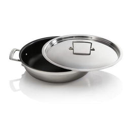 Le Creuset RVS Provençaalse sauteerpan met anti-aanbaklaag 4,8L - 30cm