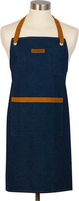 Le Creuset schort 80 x 70 cm textiel denim
