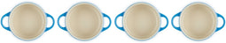 Le Creuset Serveerpannetjes / Mini Braadpan - 4 stuks - Signature - Azure - ø 10 cm / 250 ml