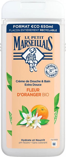 Le Petit Marseillais Douchegel - 650ml - 2 Stuks - Sinaasappel en grapefruit -