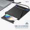 UPLY Externe DVD/CD Speler - USB-C/3.0 - Ingebouwde SD/TF-kaartlezer - Zwart-Blauw