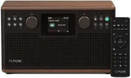Pure Classic H6 - Stereo DAB+ en FM radio met Bluetooth - Zwart Walnoot