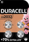 Duracell CR2032 - Knoopcelbatterijen - 6 blisters - 235 mAh (4 stuks)
