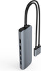 Hyper HD392 - USB-C dockingstation - Geïntegreerde kaartlezer - Grijs