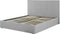 LORIENT - Bed met opbergruimte - Grijs - 140 x 200 cm - Polyester
