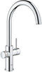 GROHE Red 3 in 1 Kokendwaterkraan - C-uitloop - 7L boiler - Chroom