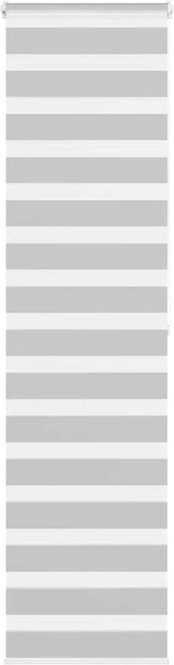 vidaXL - Zebra - rolgordijn - 60x200 - cm - stofbreedte - 55,9 - cm - lichtgrijs
